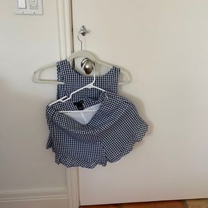 Blue gingham set